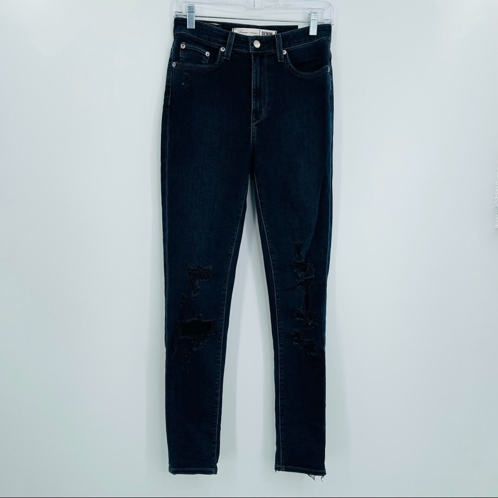 Lovers + Friends Mason High Rise Skinny Jeans Womens 26 Blue‎ Dark Wash Stretch